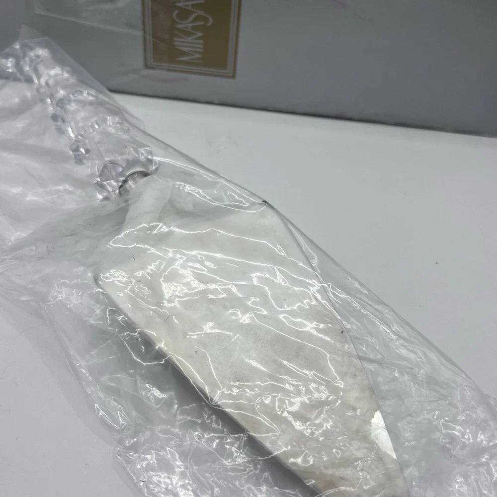 NEW Mikasa STARSHINE Cake Server Spatula Clear Crystal Christmas Tree Handle